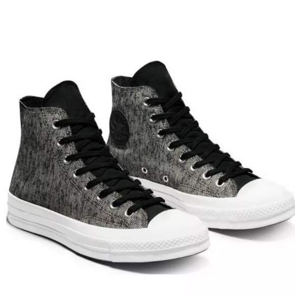Converse All Star High Top Sneakers Black White Men 8.5 - Picture 1 of 14